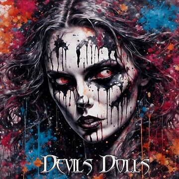 "Devils Dolls  -  Color Painted babe 07" Leggings for Sale by bravomodels | Redbubble