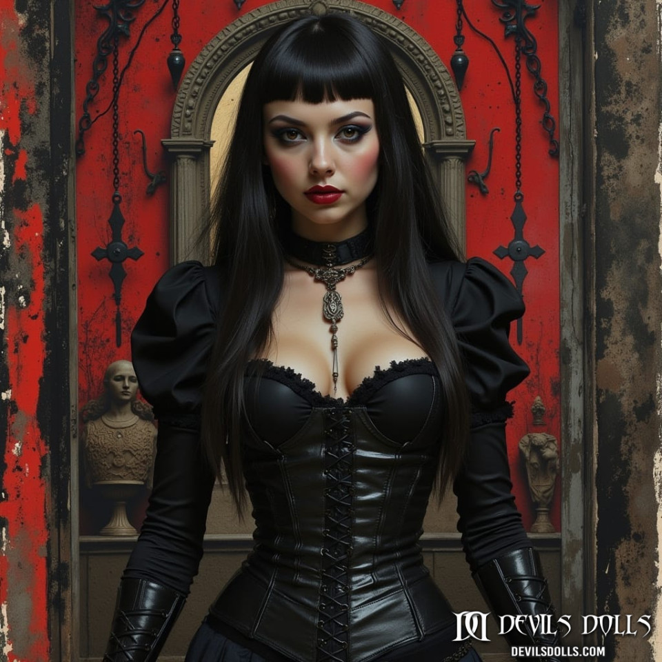 11-10-26 - Amazing Devil Doll Lea in black latex outfit