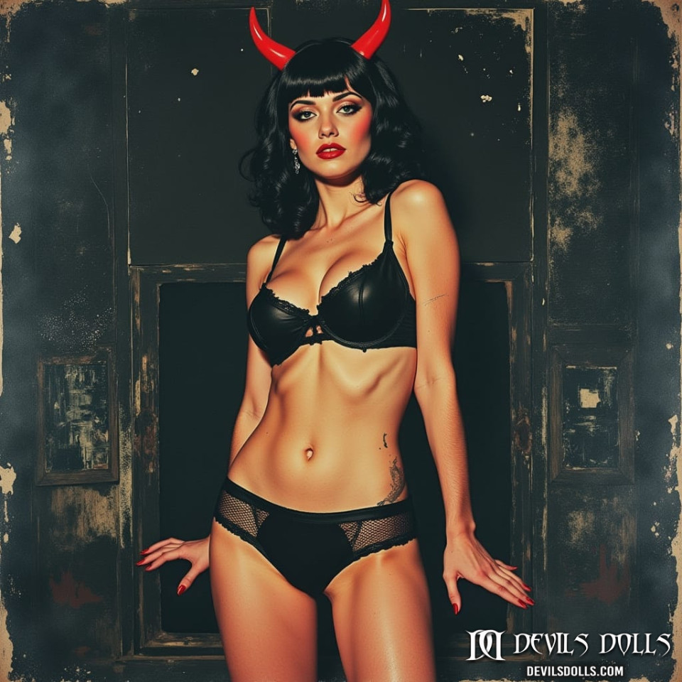 25-09-26 - Tattoed black hair devil doll in underwear
