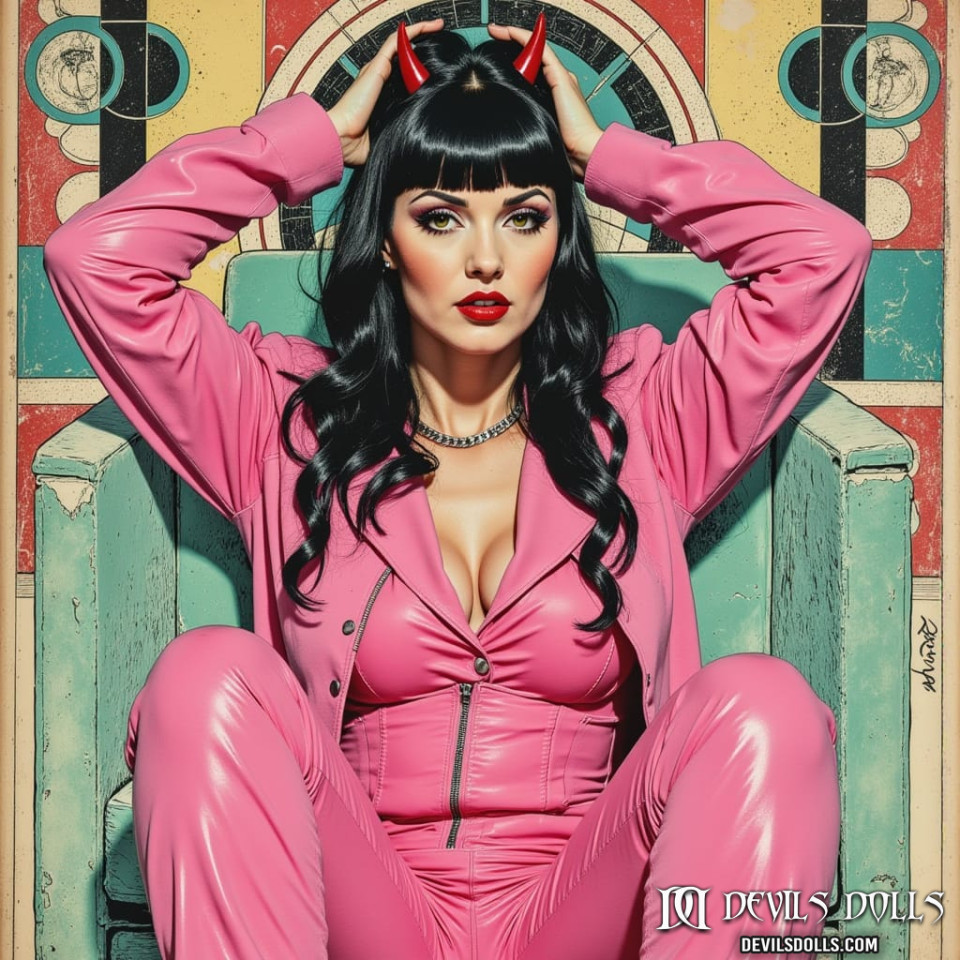 10-10-26 - Devil Doll Lucia in pink latex pin up design version