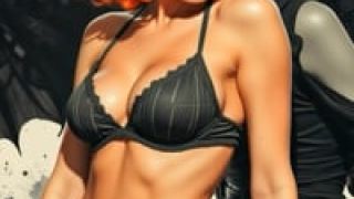 Orange hair Devil Doll go close to you